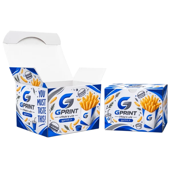 جعبه سیب زمینی ساده/ایندربرد300گرم/ رنگی